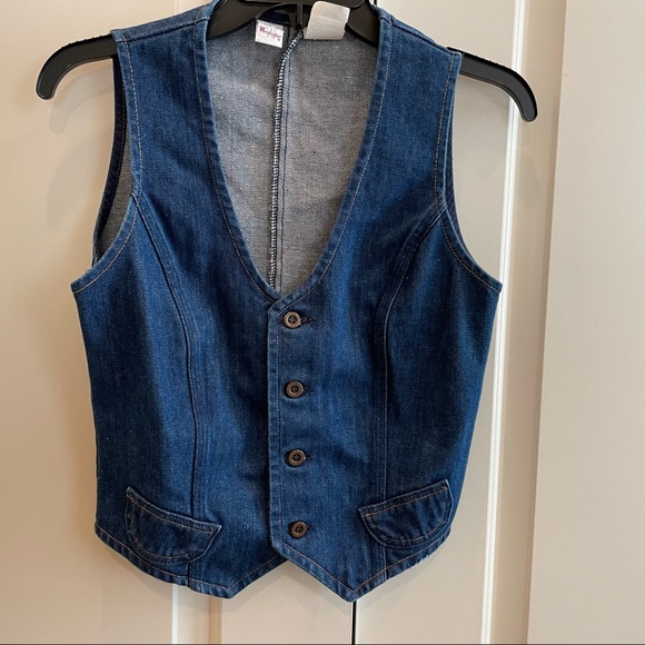 Wrangler Jackets & Blazers - Vintage Wrangler Denim Vest Small